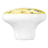 Schöne gelbe Blumenart Keramikknauf (Seitenansicht)