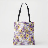 Schöne gelbe Blüte Tasche (Vorderseite)