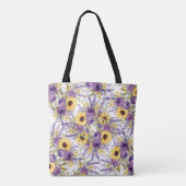 Schöne gelbe Blüte Tasche (Rückseite)