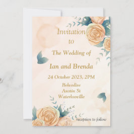 Schöne gelbe Blüten Einladung zur Hochzeit