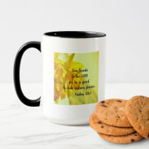 Schöne gelbe Daffodils 15 oz Tasse Scripture
