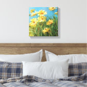 Schöne gelbe Daisies Leinwanddruck (Insitu (Schlafzimmer))
