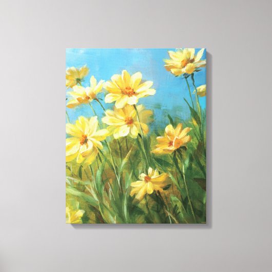Schöne gelbe Daisies Leinwanddruck (Vorderseite)