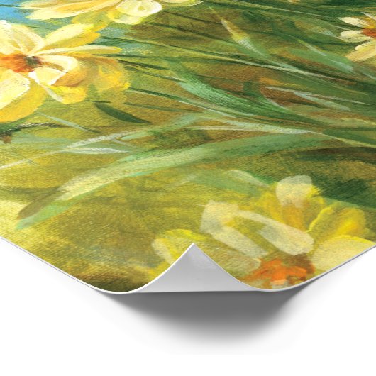 Schöne gelbe Daisies Poster (Ecke)