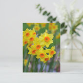 Schöne gelbe Frühlingsnadel Postkarte (Stehend Vorderseite)