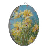 Schöne gelbe Gänseblümchen Dartscheibe (Vorderseite Links)