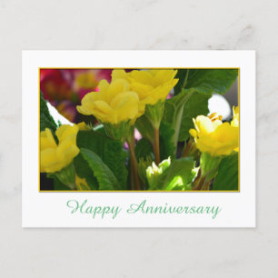 Schöne gelbe Gartenblumen herzlichen Glückwunsch z Postkarte