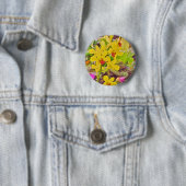 Schöne gelbe Herbstorchideen Button (Beispiel)