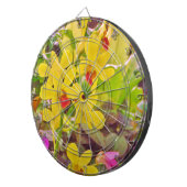 Schöne gelbe Herbstorchideen Dartscheibe (Vorderseite rechts)