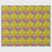 Schöne gelbe Herbstorchideen Geschenkpapier (Flach)