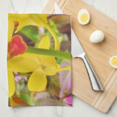 Schöne gelbe Herbstorchideen Handtuch (Viertel Falte)