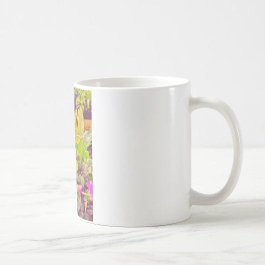 Schöne gelbe Herbstorchideen Kaffeetasse (Rechts)