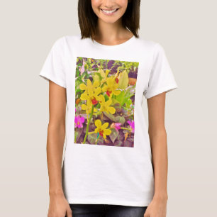 Schöne gelbe Herbstorchideen T-Shirt
