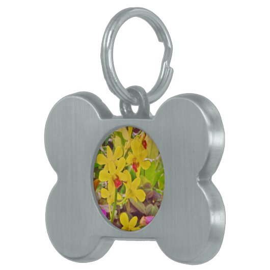 Schöne gelbe Herbstorchideen Tiermarke (Vorderseite rechts)