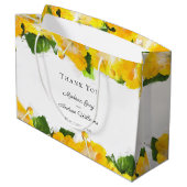 Schöne Gelbe Hibiskus Blume Art danke Große Geschenktüte (Rückseite Schrägansicht)