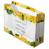 Schöne Gelbe Hibiskus Blume Art danke Große Geschenktüte (Vorderseite Schrägansicht)