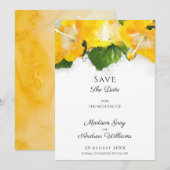 Schöne Gelbe Hibiskus Blume Art Save The Date (Vorne/Hinten)