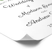 Schöne Gelbe Hibiskus Blume Art Wedding Poster (Ecke)