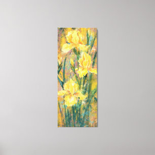 Schöne gelbe Iris-Blume - Original-Malerei Leinwanddruck