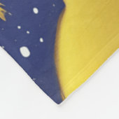 Schöne Gelbe Katze mit blauen Augen Fleecedecke (Ecke)