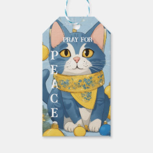 Schöne Gelbe Katze mit blauen Augen - ukraine Geschenkanhänger