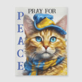 Schöne Gelbe Katze mit blauen Augen - ukraine Magnetkarte (Vorderseite)