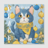 Schöne Gelbe Katze mit blauen Augen - ukraine Magnetkarte (Vorderseite)