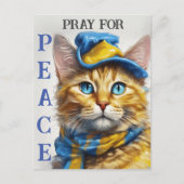 Schöne Gelbe Katze mit blauen Augen - ukraine Postkarte (Vorderseite)