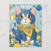 Schöne Gelbe Katze mit blauen Augen - ukraine Postkarte (Vorderseite)