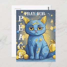 Schöne Gelbe Katze mit blauen Augen - ukraine Postkarte