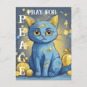 Schöne Gelbe Katze mit blauen Augen - ukraine Postkarte (Vorderseite)