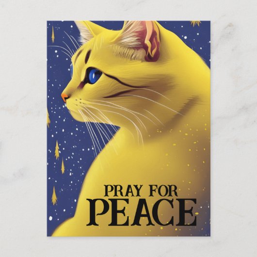 Schöne Gelbe Katze mit blauen Augen - ukraine Postkarte (Vorderseite)