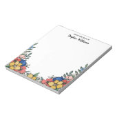 Schöne gelbe Korallenblume vom Schreibtisch aus Notizblock (Rotiert)