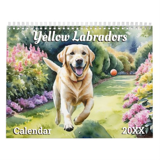 Schöne gelbe Labradoren Haustier Tierliebhaber Kalender (Titelbild)