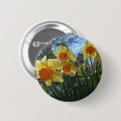 Schöne, gelbe, orangefarbene Blume Button (Vorne & Hinten)