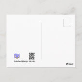 Schöne Gelbe Rosa Dahlia DIY Postkarte (Rückseite)