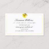 Schöne Gelbe Rose auf Lila, einfachem und hervorra Visitenkarte (Rückseite)