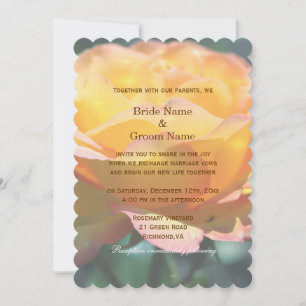 Schöne gelbe Rose Blume Hochzeitsfeiern Einladunge Einladung