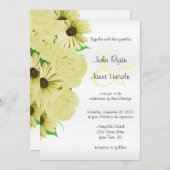 Schöne Gelbe Rose & Daisy Hochzeitseinladungen Einladung (Vorne/Hinten)