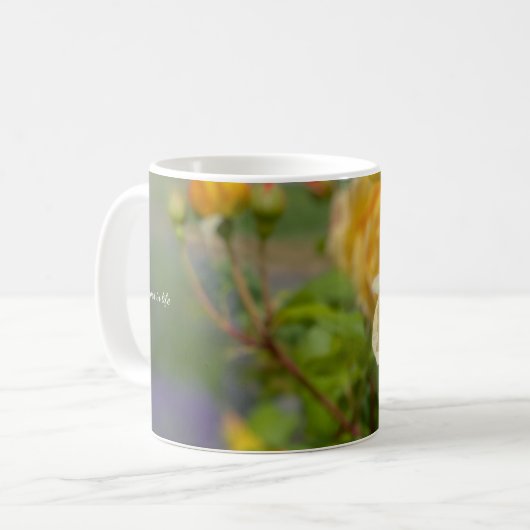 Schöne Gelbe Rose Kaffeetasse (Vorderseite Links)