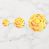 Schöne Gelbe Rose Konfetti (Vorderseiten)