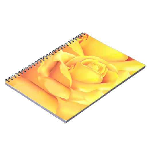 Schöne Gelbe Rose Notizblock (Linke Seite)