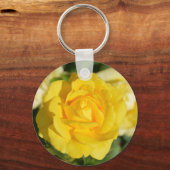 Schöne gelbe Rose Schlüsselanhänger (Vorderseite)