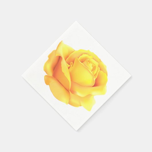 Schöne Gelbe Rose Serviette (Ecke)