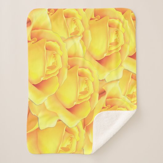 Schöne Gelbe Rose Sherpadecke (Vorderseite)
