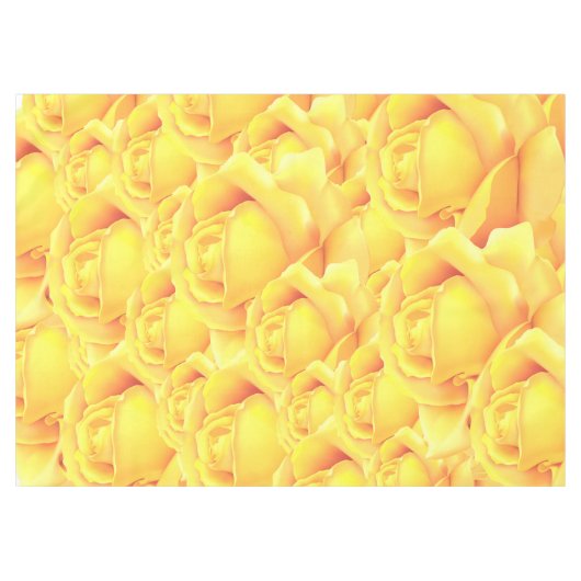 Schöne Gelbe Rose Tischdecke (Vorderseite (Horizontal))