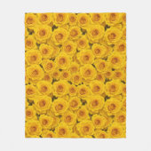 Schöne Gelbe Rosen Fleecedecke (Vorderseite)