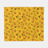 Schöne Gelbe Rosen Fleecedecke (Vorderseite (Horizontal))