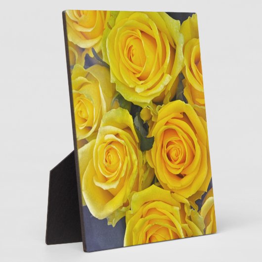 Schöne gelbe Rosen Fotoplatte (Seite)