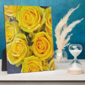 Schöne gelbe Rosen Fotoplatte (Seite)